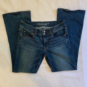 American Eagle AEO Mid Rise Bootcut Super Stretch Jeans